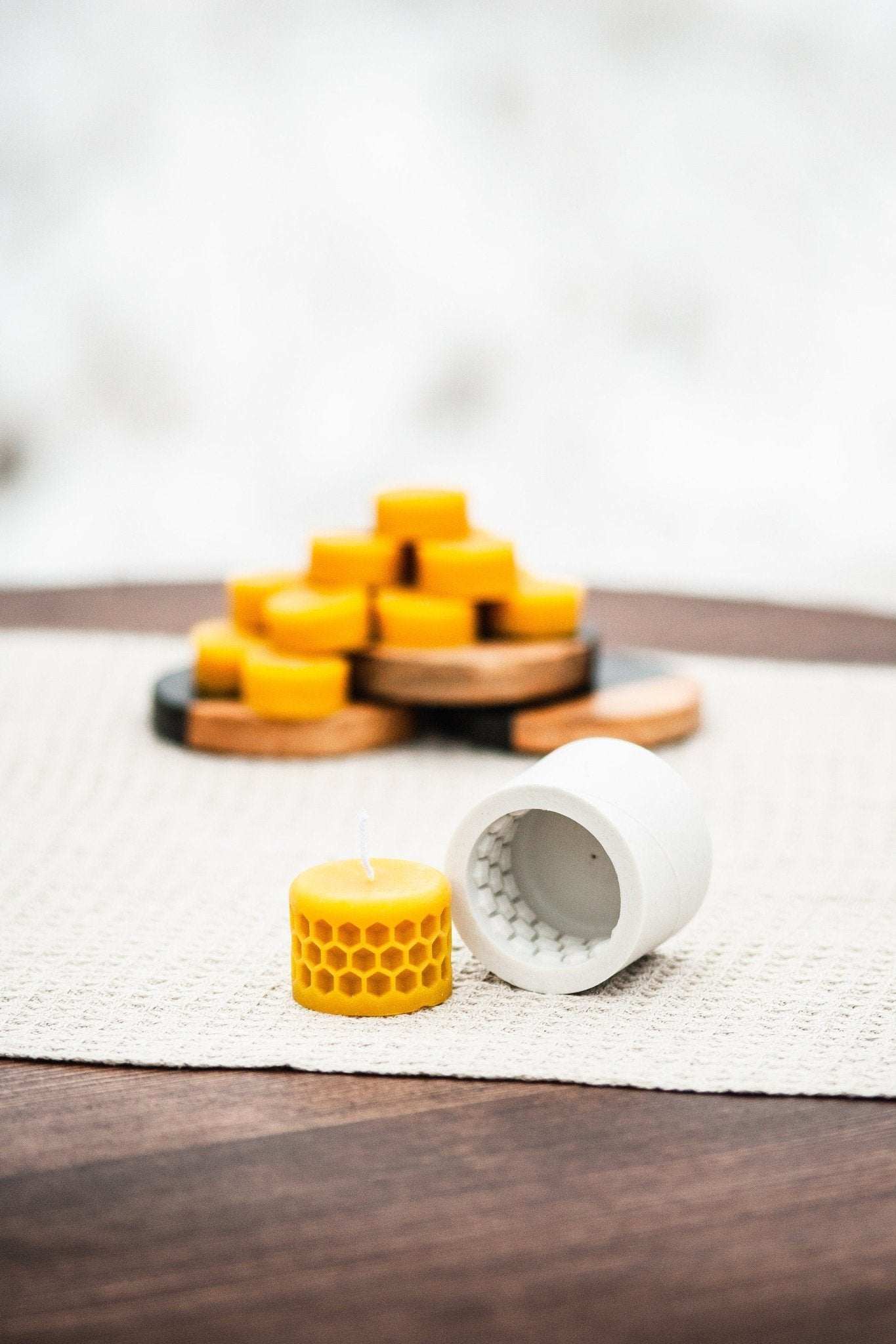 BEE CELLS PILLARS Silicone Candle Molds – Silicone Mold made for BEE CELLS PILLARS Silicone Candle Mold