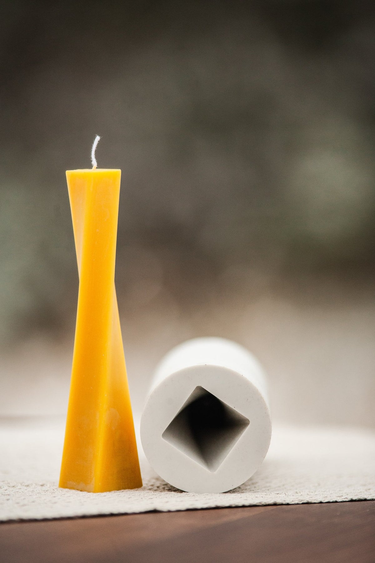 Evening Dress beeswax candle and silicone mould