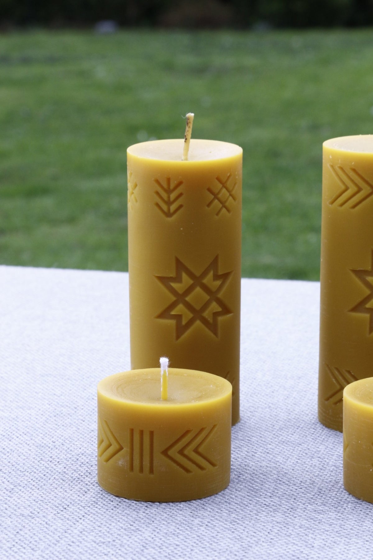 Latvian Folk Signs beeswax candle and silicone mould