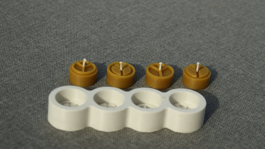 Peace tea light beeswax candle and silicone mould