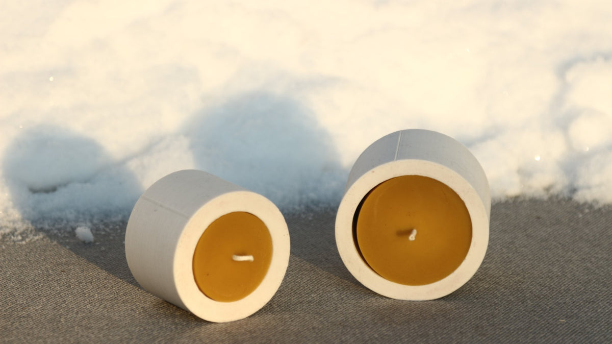 Simple Cylinder beeswax candle and silicone mould