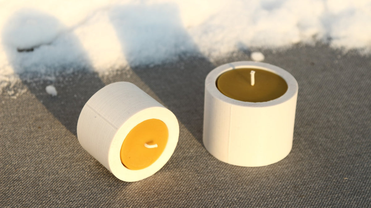 Simple Cylinder beeswax candle and silicone mould