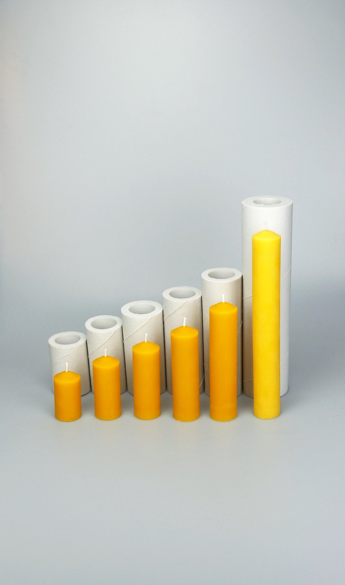Simplicity pillar beeswax candle and silicone mould