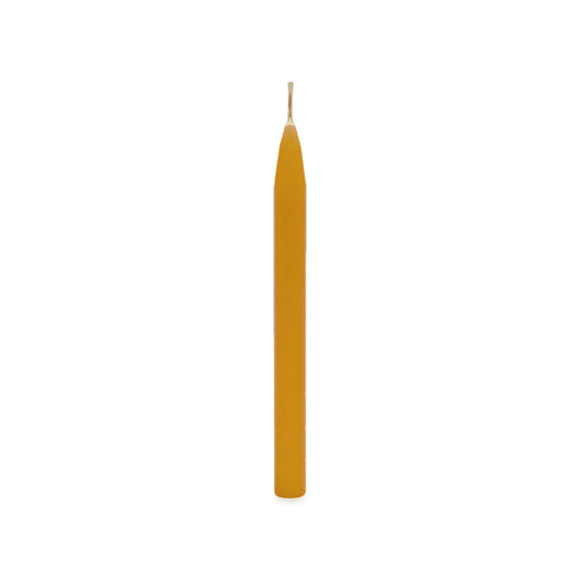 Birthday Candle beeswax candle, white background studio photo