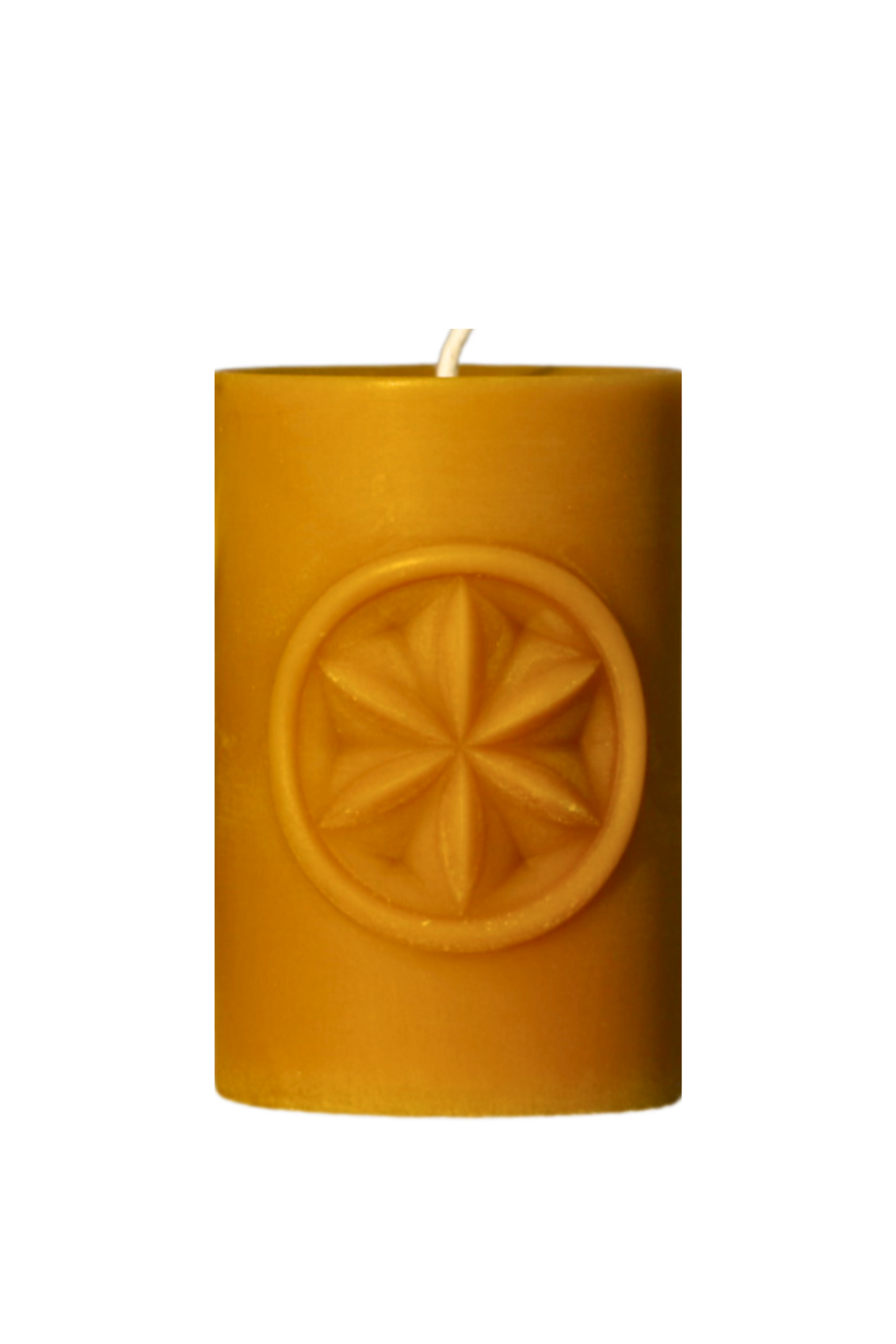 SUN SHIELD Silicone Candle Mold with intricate sun design and 8.5 cm x 5.5 cm dimensions.