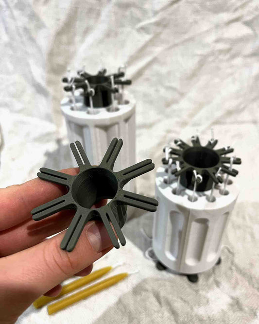 Wick holders for silicone candle molds