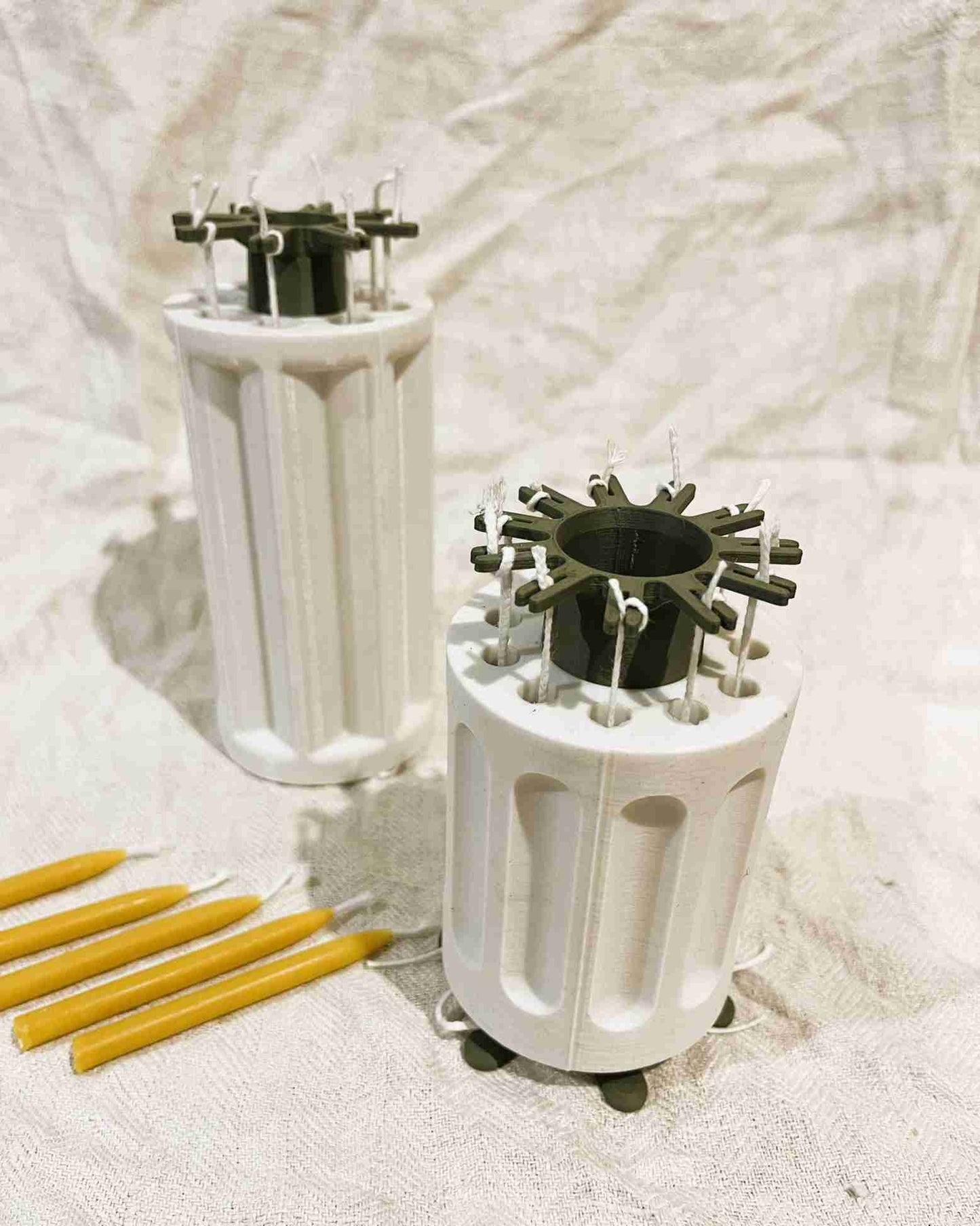 Wick holders for silicone candle molds