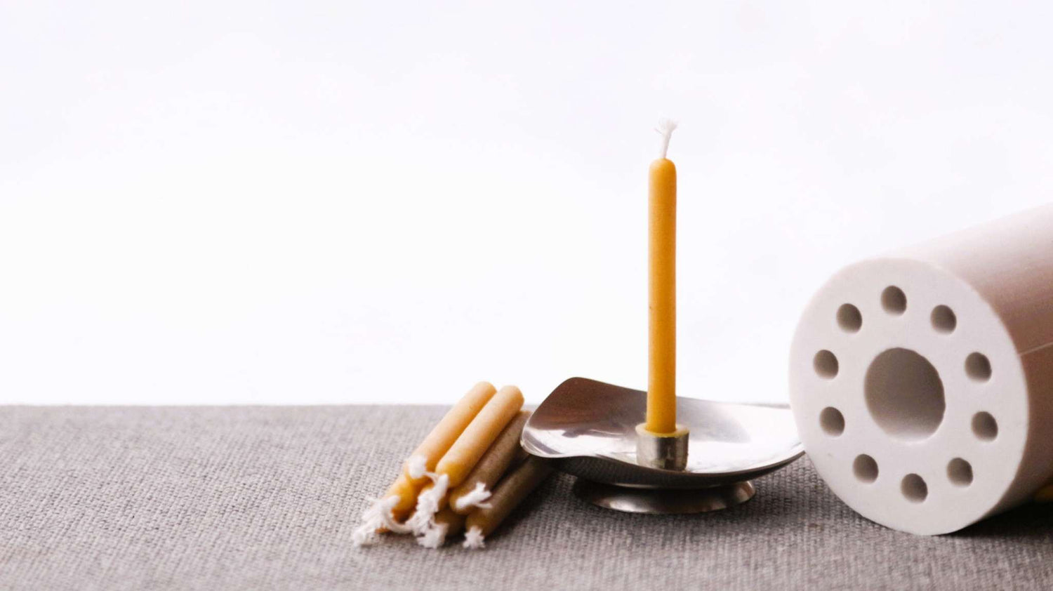 Precision silicone mold for small candle casting