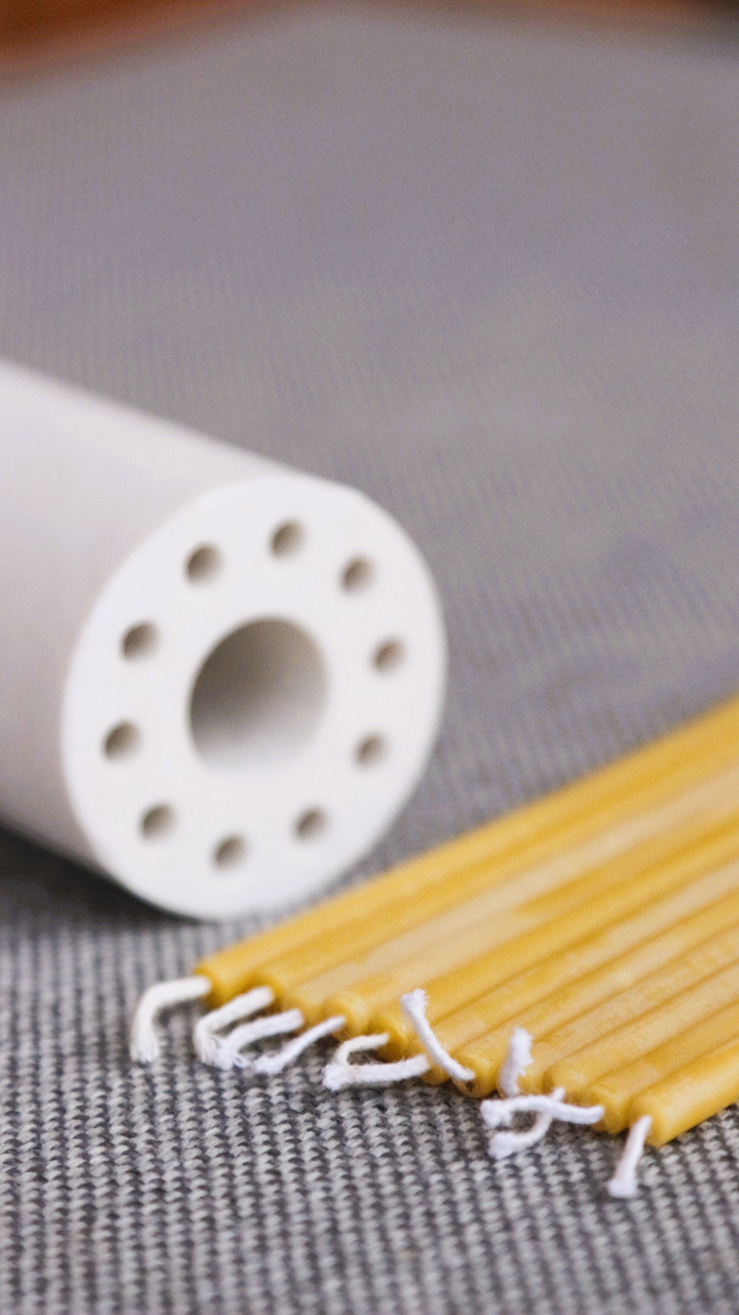 Silicone mold for casting very small 10 cm beeswax taper candles