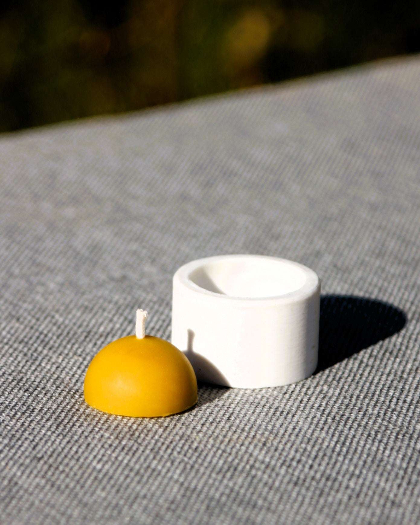 Silicone mold for casting half-sphere beeswax candles
