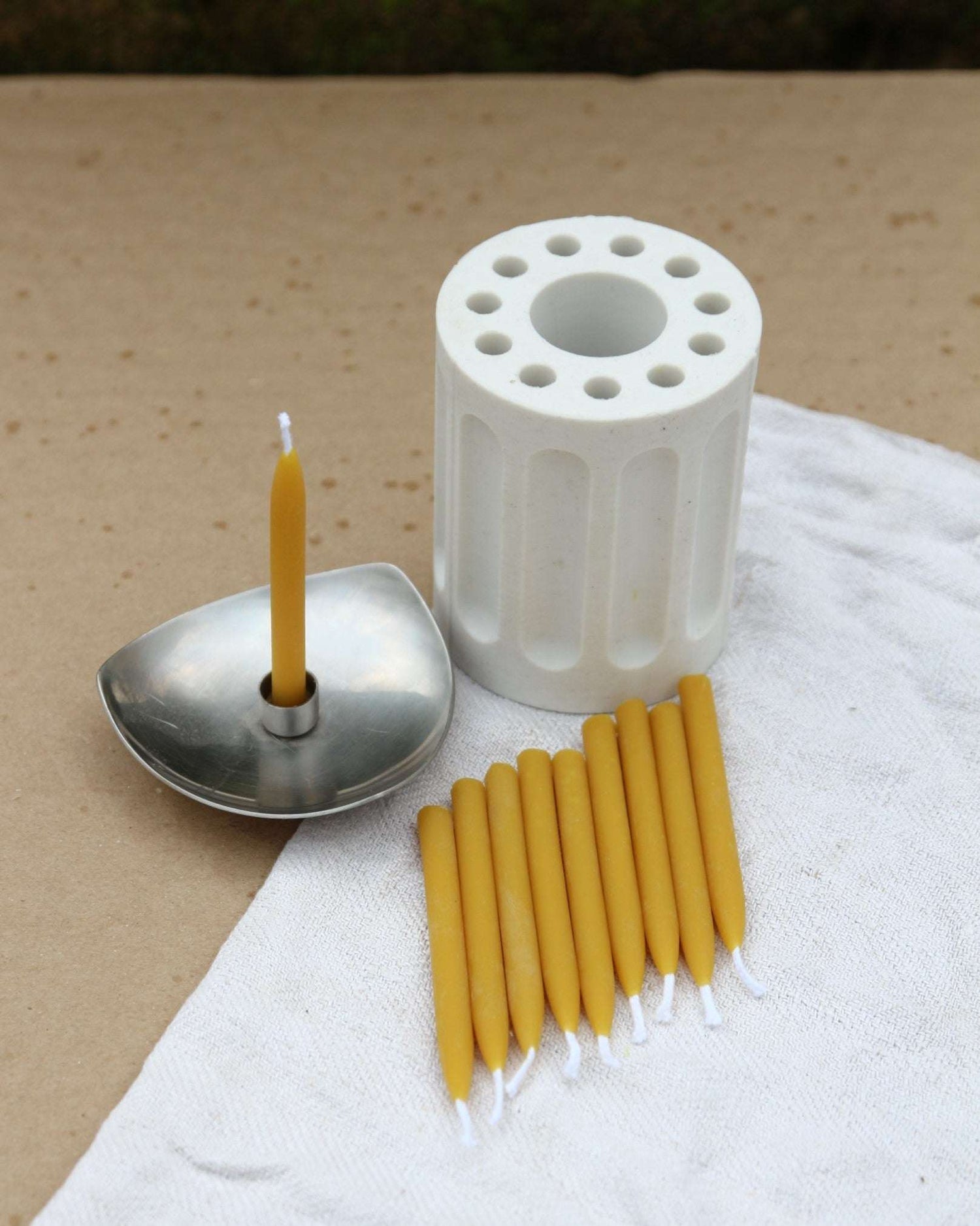 Silicone mold for beeswax birthday candles