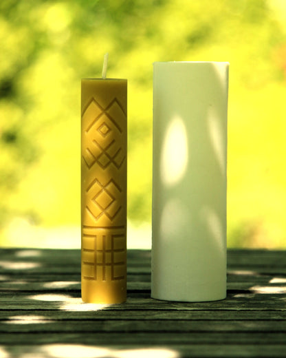 Geometric FOLK SIGNS 2 Silicone Candle mold