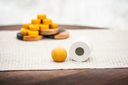 Ball beeswax candle and silicone mould