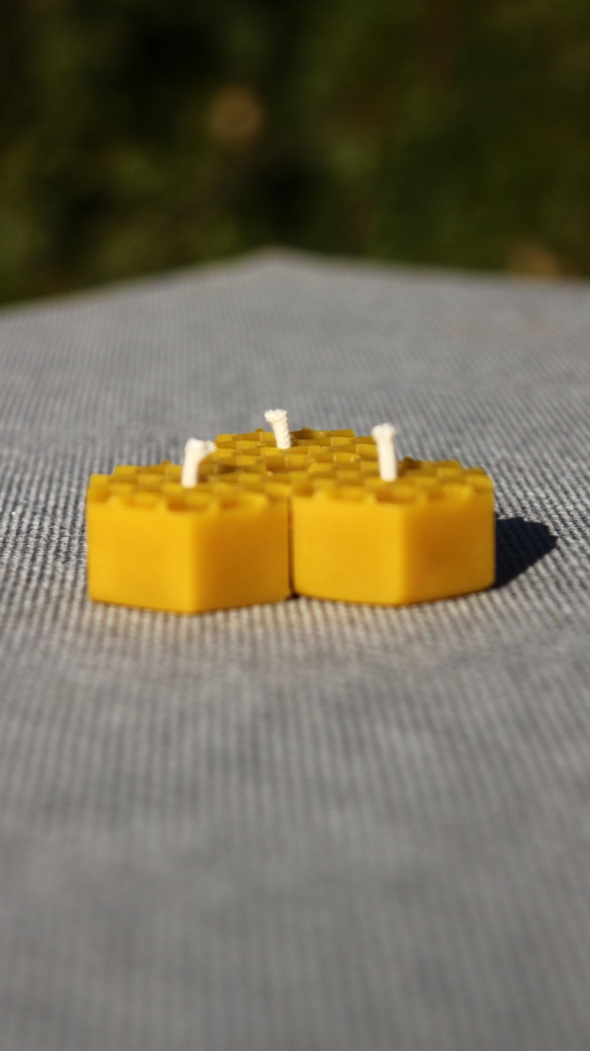 Bee Cells Hexagon tea light beeswax candle and silicone mould