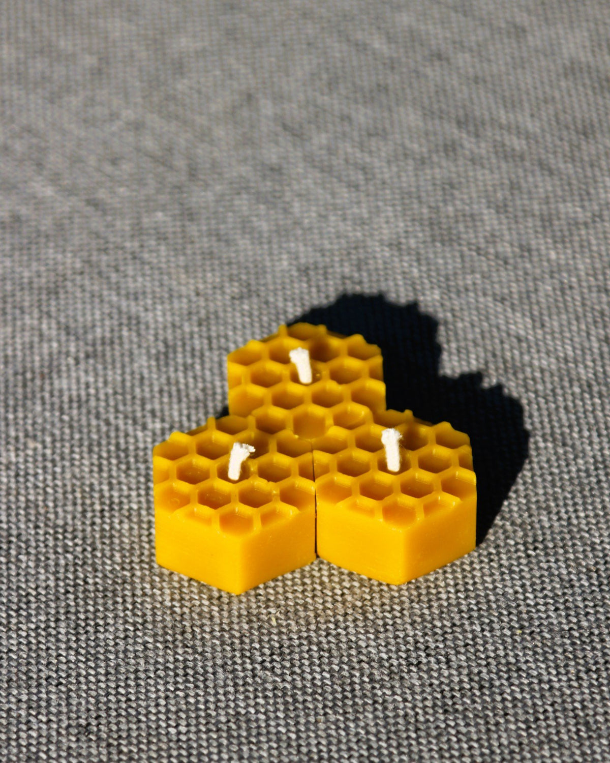 Bee Cells Hexagon tea light beeswax candle and silicone mould