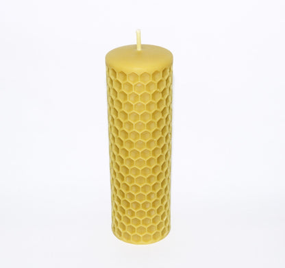 Bee Cells pillar beeswax candle and silicone mould