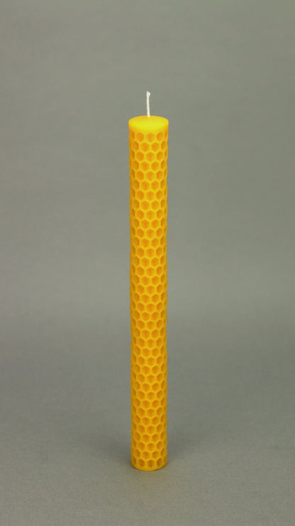 Bee Cells pillar beeswax candle and silicone mould
