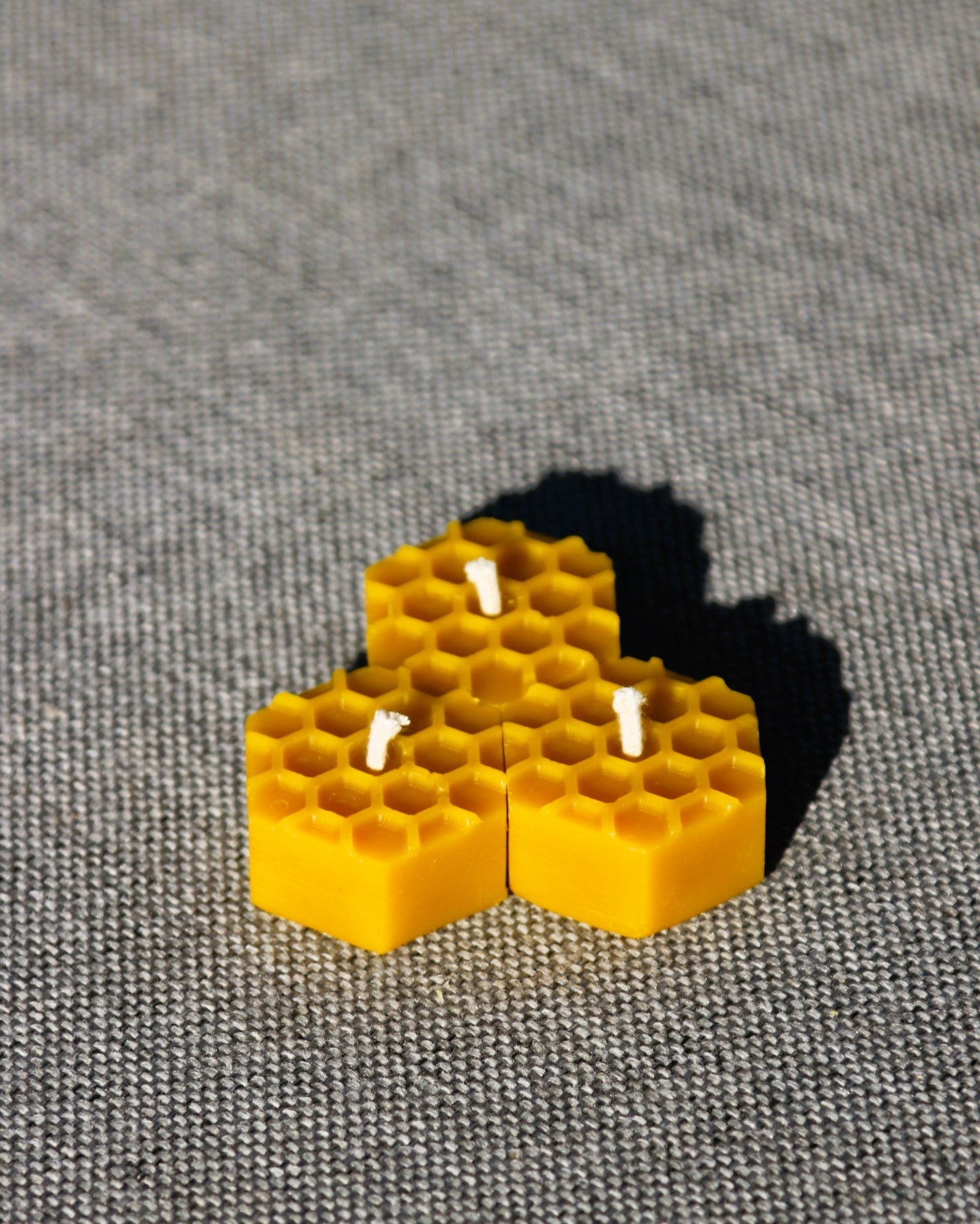 BEE CELLS HEXAGON TEA LIGHTS - Latvian Candles