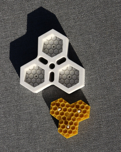 BEE CELLS HEXAGON TEA LIGHTS - Latvian Candles