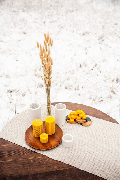 BEE CELLS PILLARS - Latvian Candles