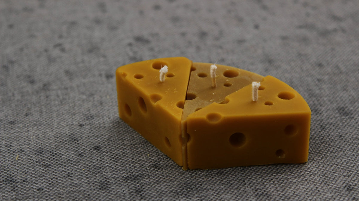 Cheese beeswax candle and silicone mould