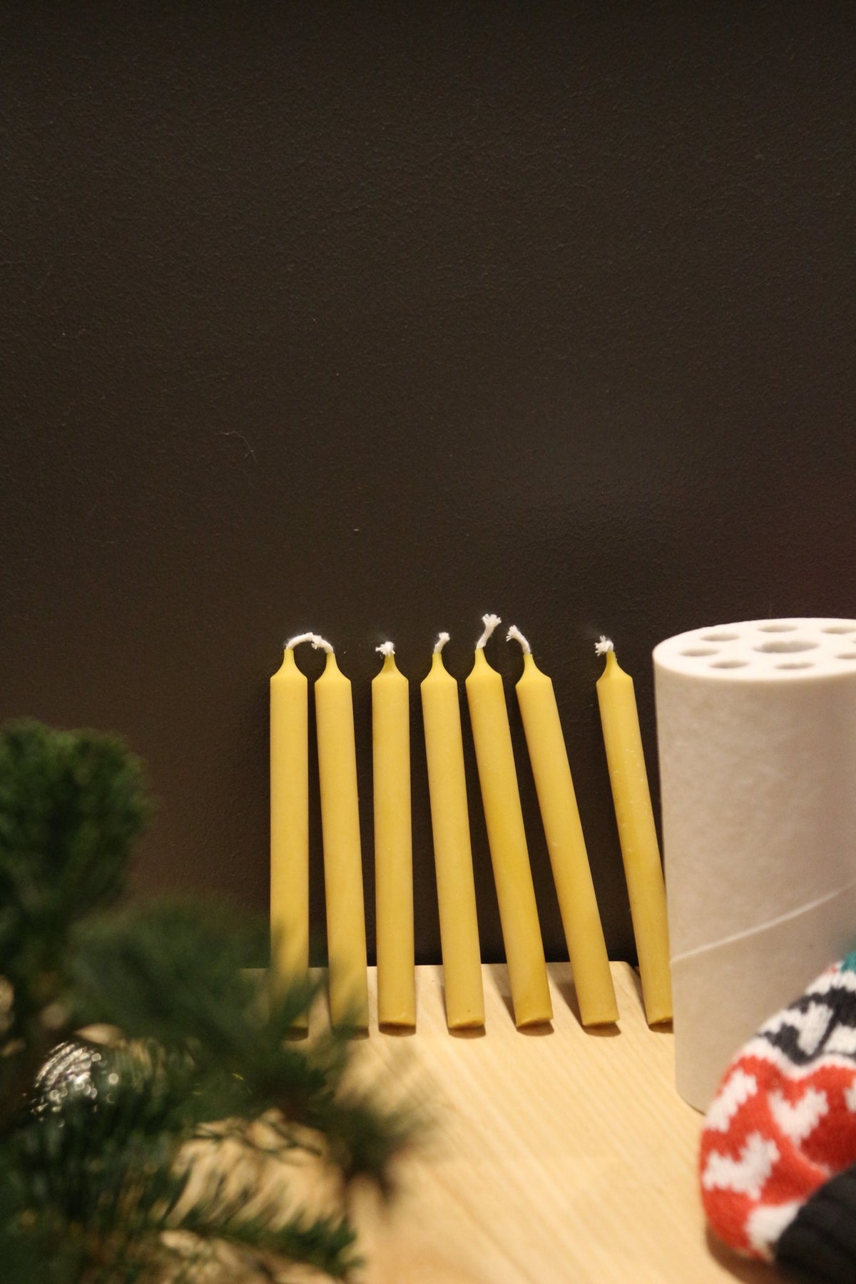 Church Christmas Tree taper beeswax candle and silicone mould