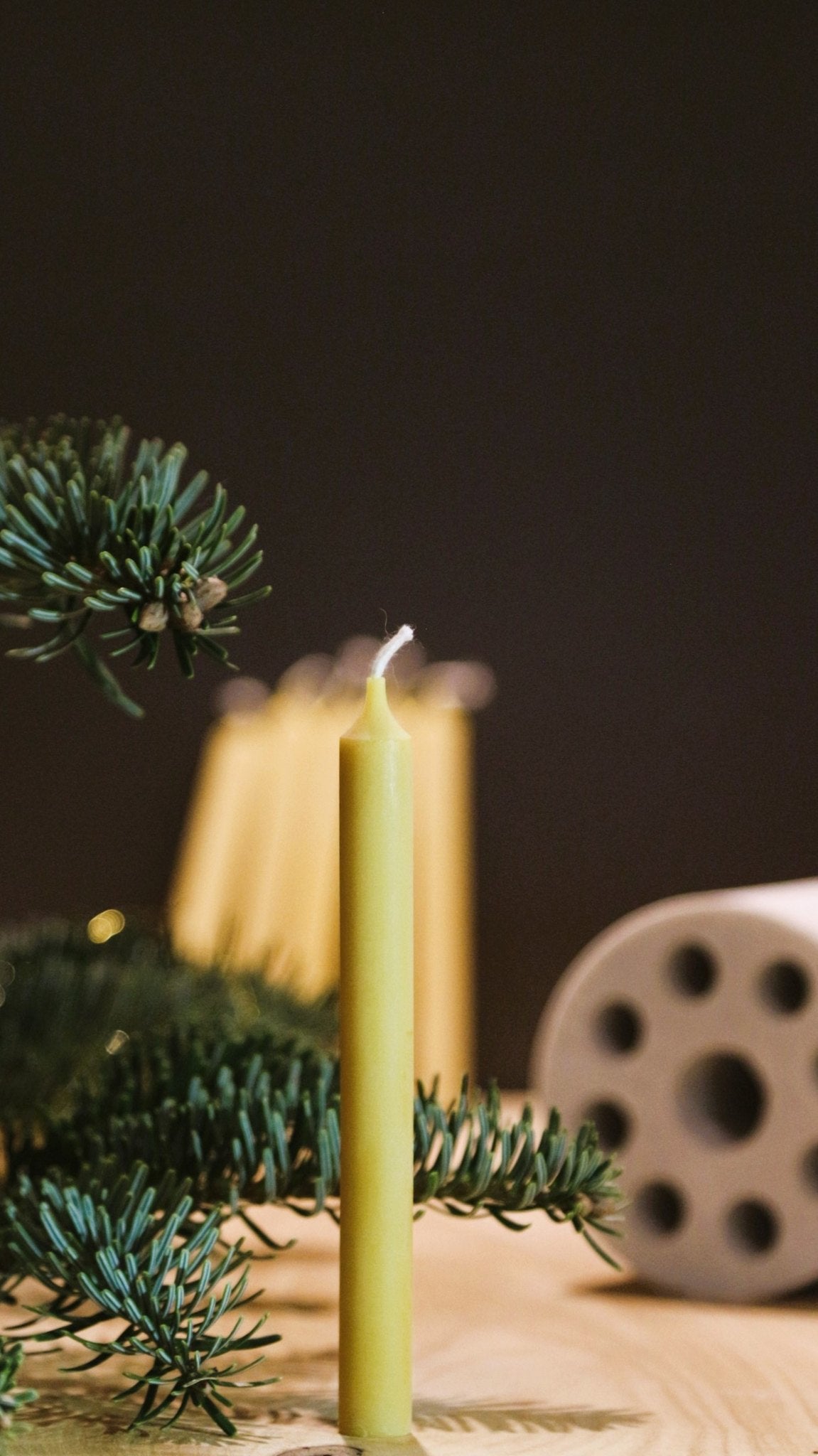 Church Christmas Tree taper beeswax candle and silicone mould