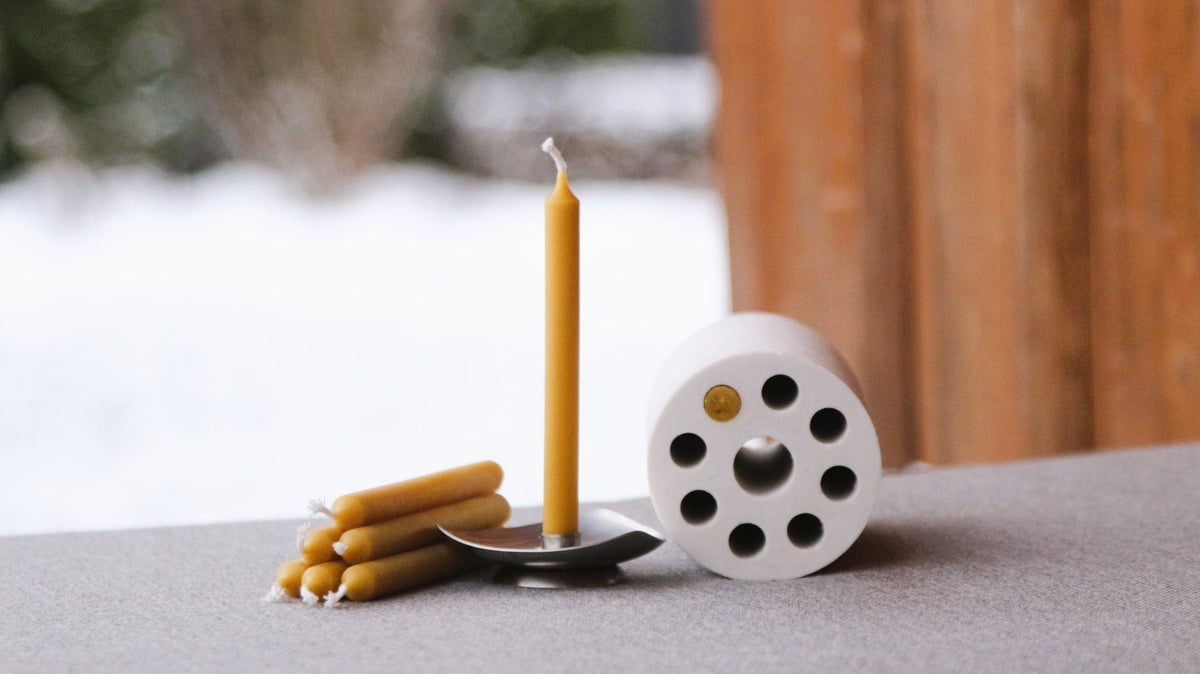 Church Christmas Tree taper beeswax candle and silicone mould