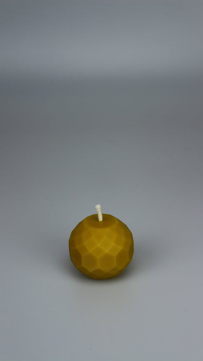 Crystal beeswax candle and silicone mould