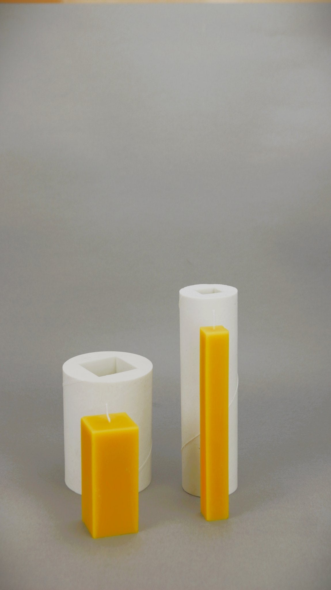 Cubes pillar beeswax candle and silicone mould