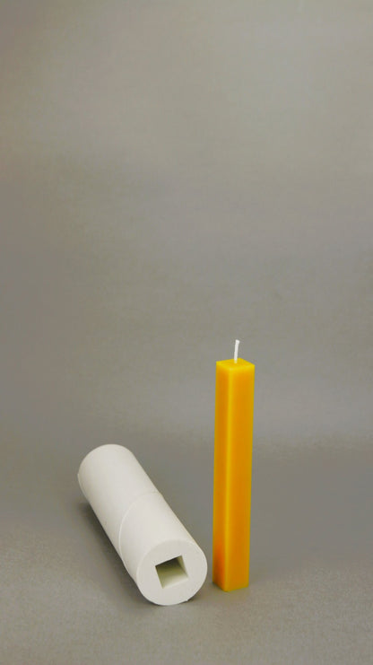 Cubes pillar beeswax candle and silicone mould