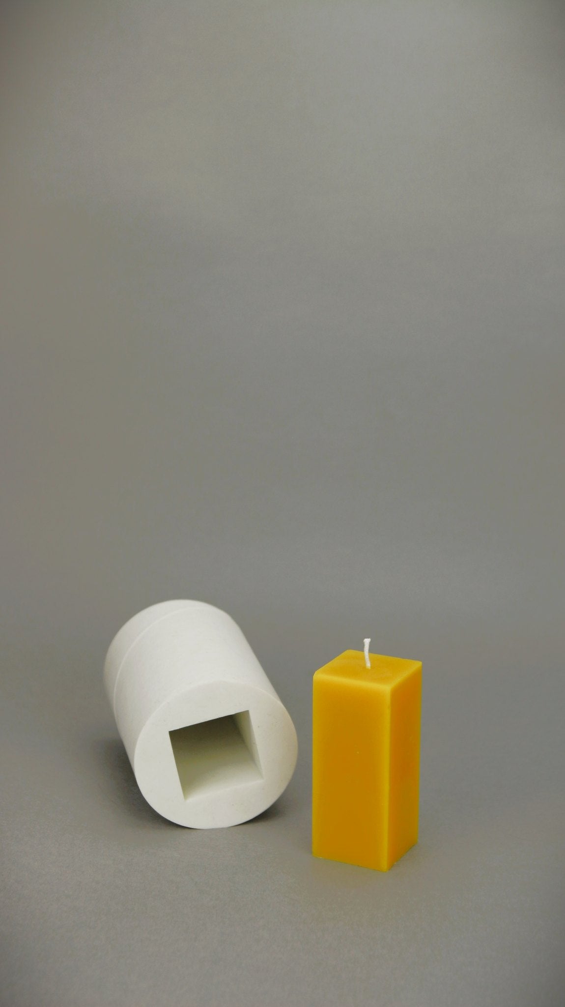 Cubes pillar beeswax candle and silicone mould