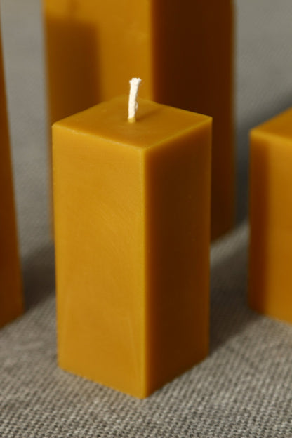 Cubes pillar beeswax candle and silicone mould