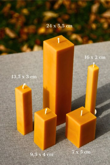 Cubes pillar beeswax candle and silicone mould