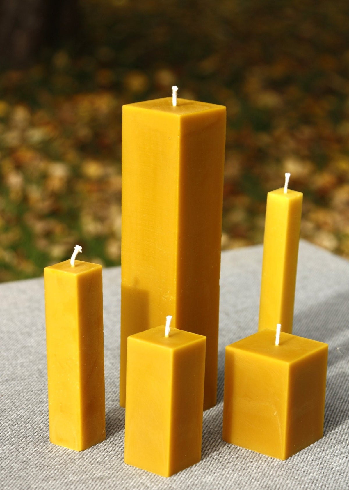 Cubes pillar beeswax candle and silicone mould