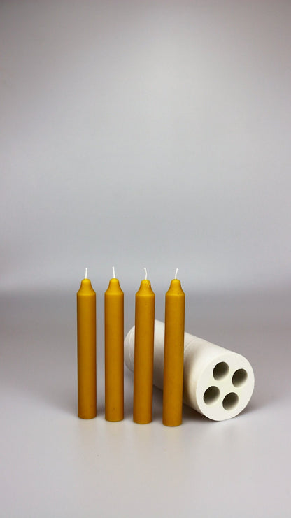 Short Daily taper beeswax candle and silicone mould