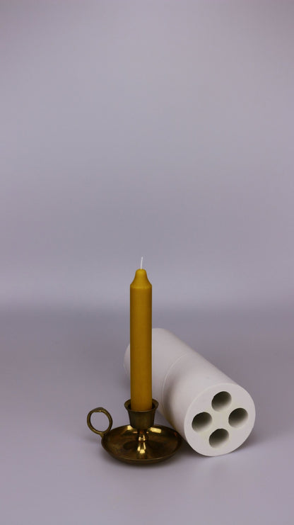 Short Daily taper beeswax candle and silicone mould