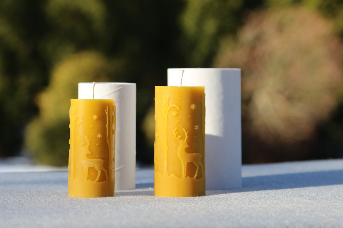 Deers beeswax candle and silicone mould