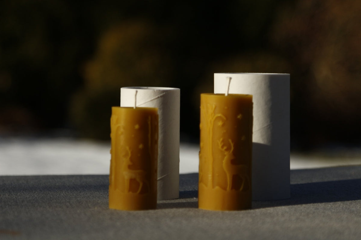 Deers beeswax candle and silicone mould