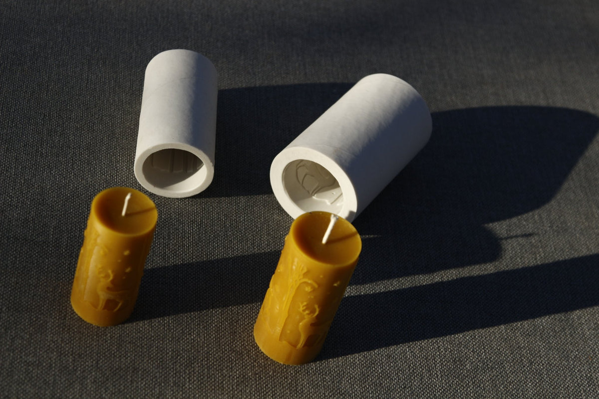 Deers beeswax candle and silicone mould