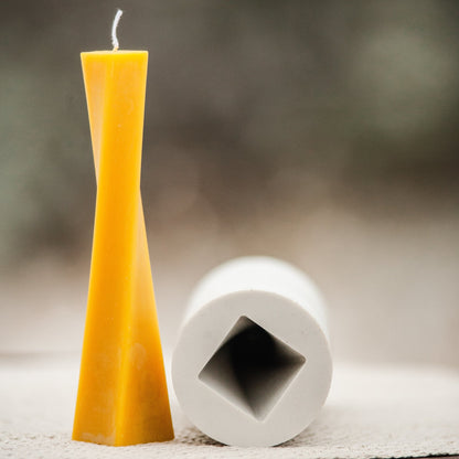 Evening Dress beeswax candle and silicone mould