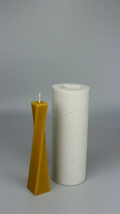 Evening Dress beeswax candle and silicone mould