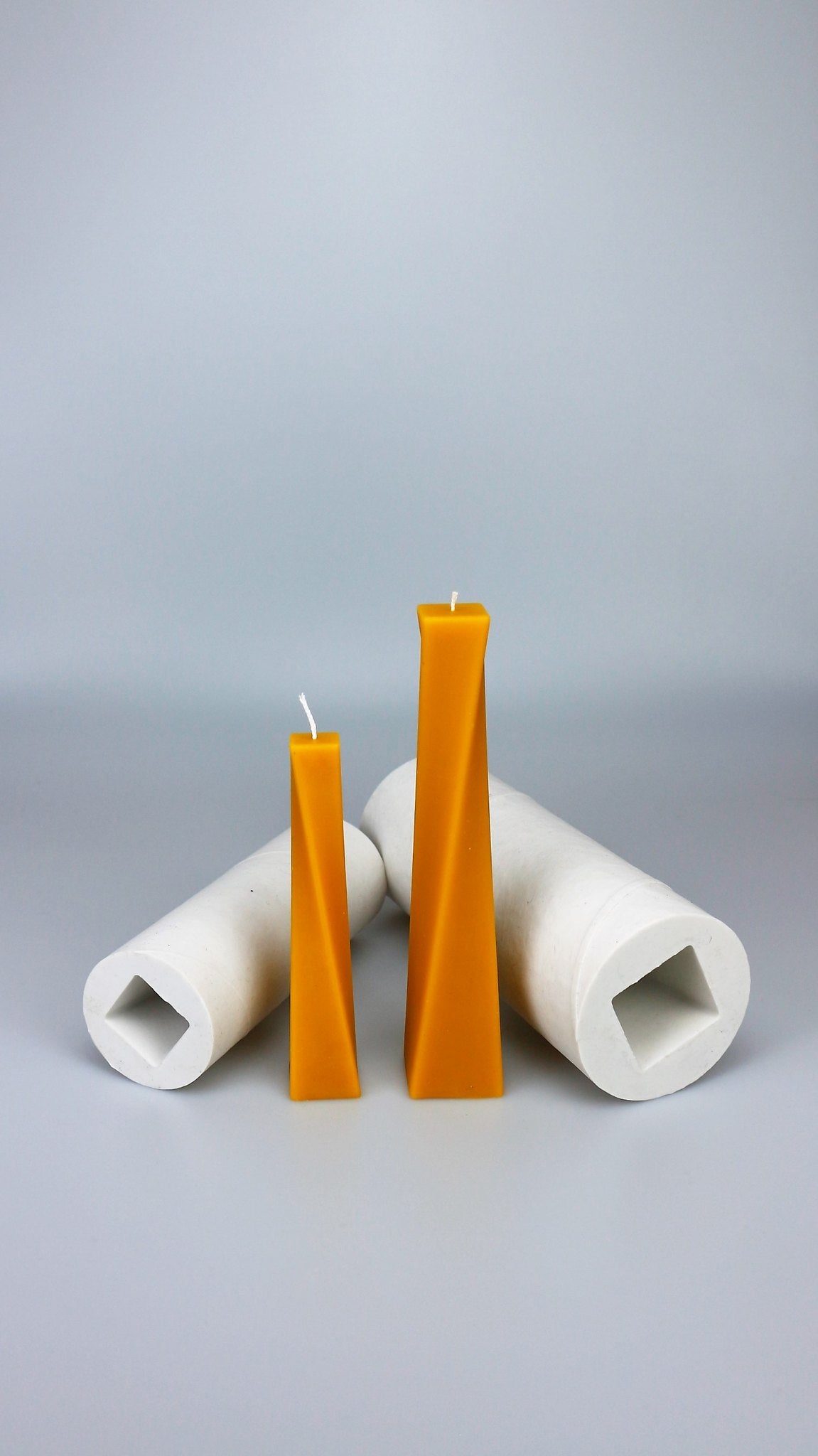 Evening Dress beeswax candle and silicone mould