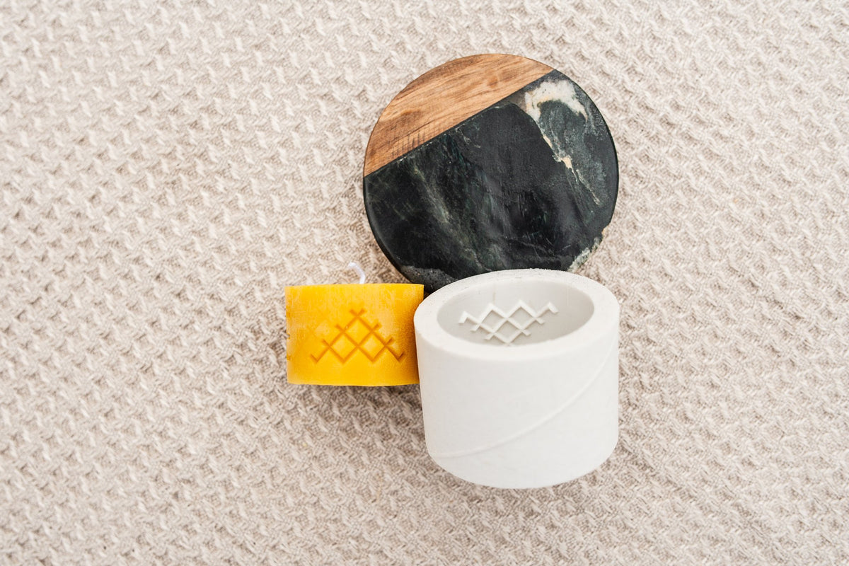 Ethno Jumis beeswax candle and silicone mould