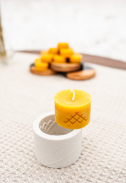 Ethno Jumis beeswax candle and silicone mould