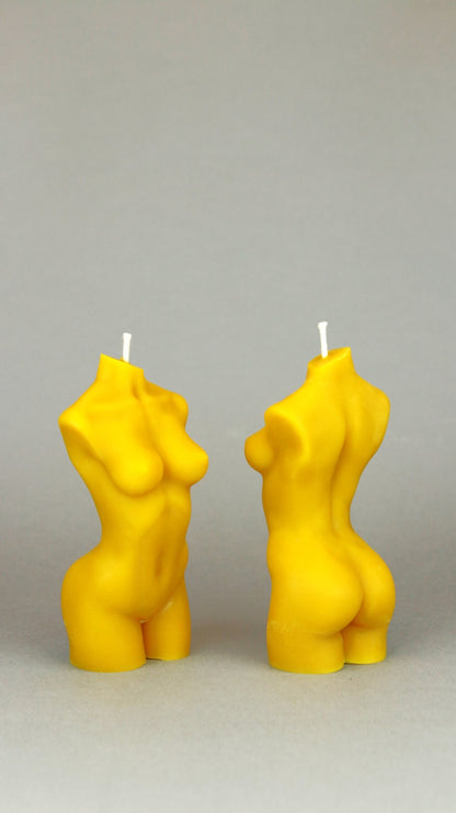 Female Body beeswax candle and silicone mould