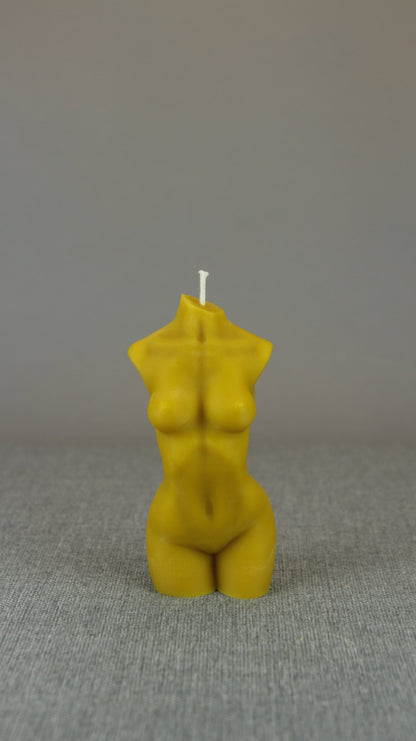 Female Body beeswax candle and silicone mould