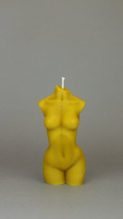 Female Body beeswax candle and silicone mould