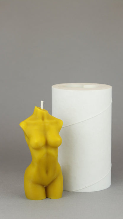 Female Body beeswax candle and silicone mould