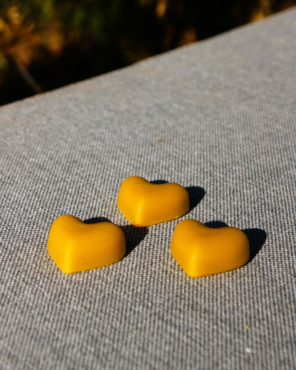 Floating Hearts beeswax candle and silicone mould